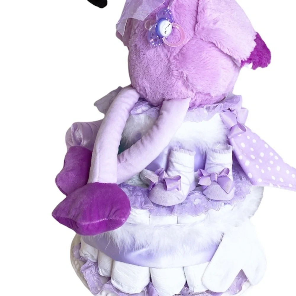 Flamingo Diaper Cake, Flamingo Themed